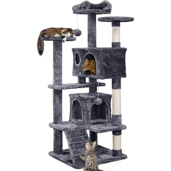 Cat Tree Tower Condo Furniture Scratch Post for Kittens Pet House Play, 54"